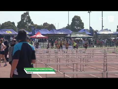 Boys U12 80m Hurdle Final - 2019 State Track and Field Championships // LAVicTV
