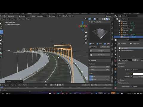 Make Curved Roads Easily with City Road Builder in Blender