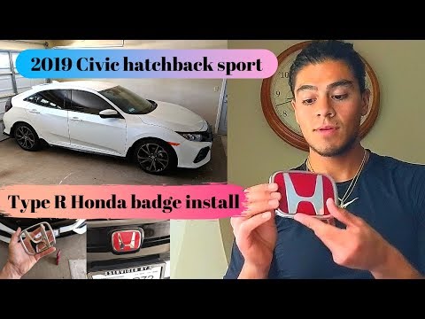 2019 CIVIC HATCHBACK  - INSTALLING  TYPE R RED EMBLEM BADGE FOR HONDA CIVIC 2017-2019 - X GEN CIVIC
