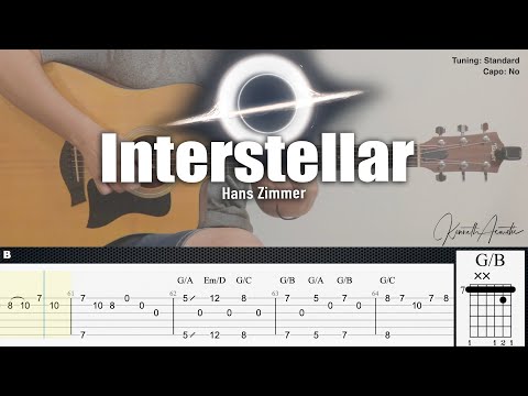 Interstellar - Hans Zimmer | Fingerstyle Guitar | TAB + Chords + Lyrics
