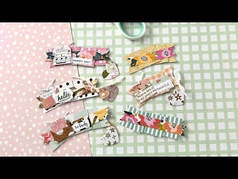DIY Folded Paper Strip Embellishment, Paper Charm Dangle, Tiny Envelope - Use Your Paper Stash