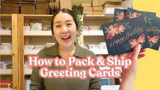 PACK SHOPIFY ORDERS WITH ME! How I pack greeting cards for my small business - wholesale and retail!