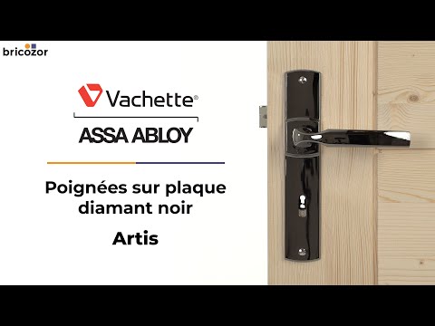 Poignées sur plaques - 195 mm - aluminium - diamant noir - Artis VACHETTE