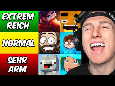 MINECRAFT YOUTUBER nach REICHTUM bewerten!