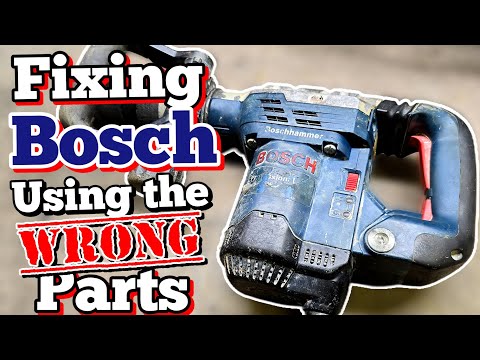 Using the wrong old stock bosch parts to fix this new GSH5CE Hammer with a broken con rod. 