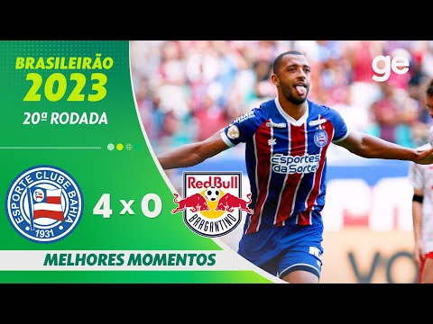 Gols e lances de Bahia x Red Bull Bragantino