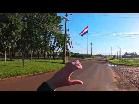 Driving Camino vecinal a Santa Rosa del Monday, Paraguay
