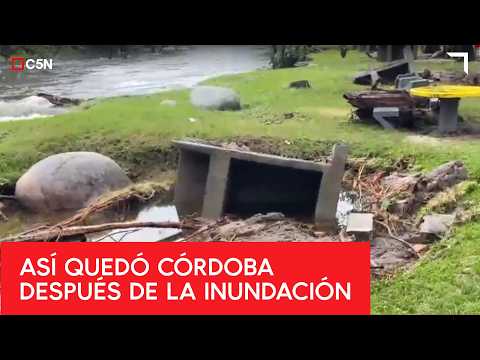 CÓRDOBA: fuertes INUNDACIONES en VILLA DOLORES y LAS TAPIAS