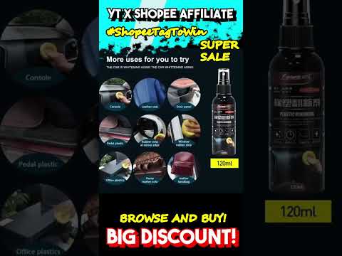Car Plastic Restorer Rubber Plastic Renovation Agent | #shopeetagtowin #ShopeeTagToWin