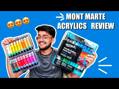 Mont Marte akrýllitir — yfirlit og sýnishorn (EN)