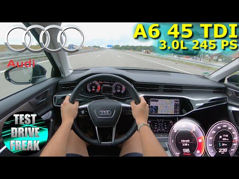 2021 Audi A6 45 TDI Quattro 245 PS TOP SPEED AUTOBAHN DRIVE POV
