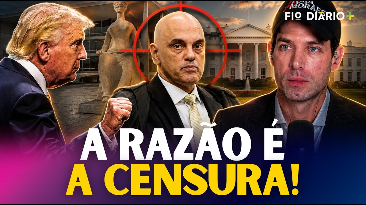 TRUMP LIGA TARIFAÇO À CENSURA E COLOCA MORAES NA MIRA