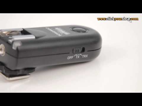 Dviejų Yongnuo RF603C II blykstės paleidiklių rinkinys su C1 skirta Canon kabeliams video
