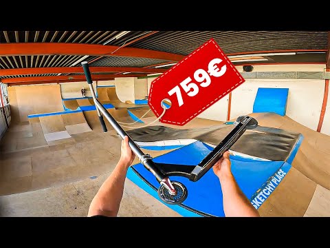 I TEST the MOST EXPENSIVE stunt scooter in the skate park!
