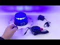 AKU LED maják modrý - 12x 3W LED / diaľkové ovládanie / magnet (130x80mm) - Video Youtube
