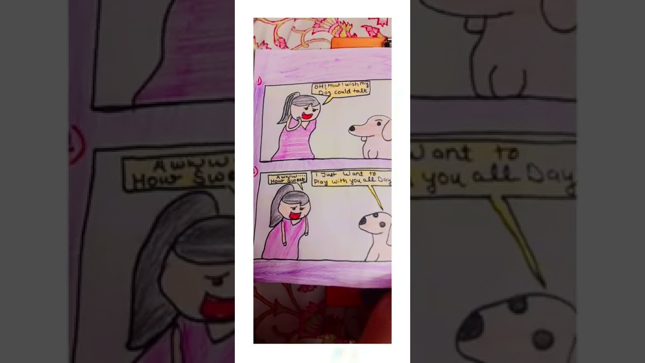 A COMIC STRIP ! ENGLISH HOLIDAY HOMEWORK #comic # DIY