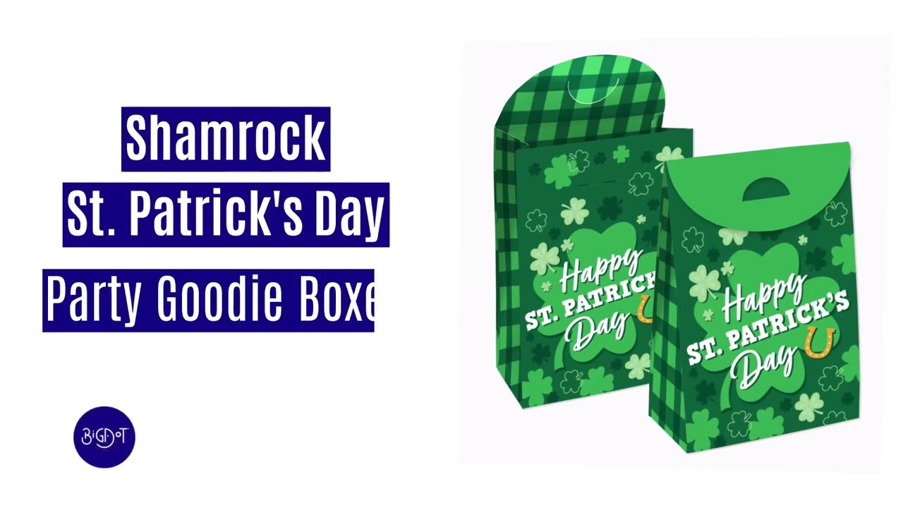 Shamrock St  Patricks Day Party Goodie Bags Favor Ideas | Big Dot of Happiness