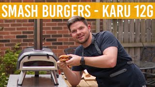 OONI KARU RECIPES - Smash Burgers - Cooked on Ooni Cast Iron Grizzler