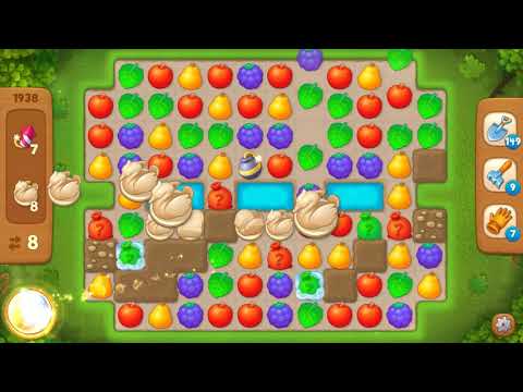 Gardenscapes Area 9 Day 1 Hard Level 1938 - No Boosters Or Hacks