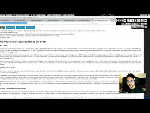 Ferris Makes Demos Ep.015 - SNES Kefrens Bars