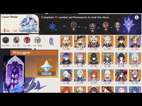 New Imaginarium Theater Full Lunar Mode Run Pyro, Hydro And Geo | Genshin Impact