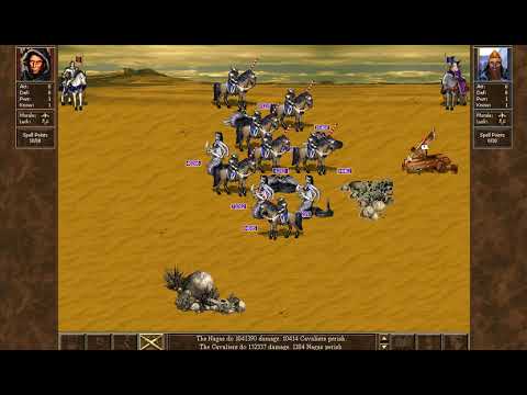 Heroes III   Cavaliers vs Nagas 99999 of each unit