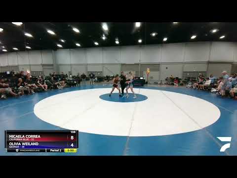 106 Lbs Round 3 (6 Team) - Micaela Correa, California Blue Vs Olivia Weiland, Georgia 18bf