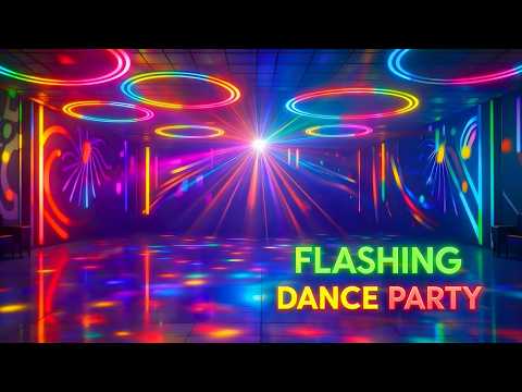 Flashing Colorful Party Lights | Disco Dance Floor Music Background 🎉
