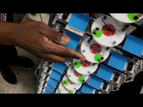 Material model adapts stiffness using sound waves