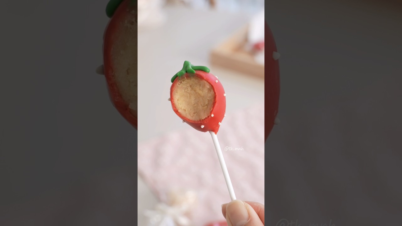 簡単すぎるケーキポップの作り方🥣🍓#ケーキポップ#バレンタイン#フィラデルフィアクリームチーズ#valentine #pr #shorts