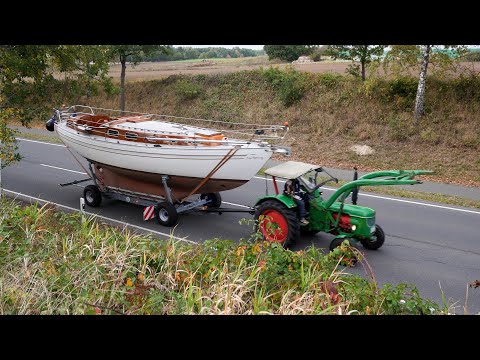 Odyssee der Vindö 50SL mit dem Deutz-Traktor D50s