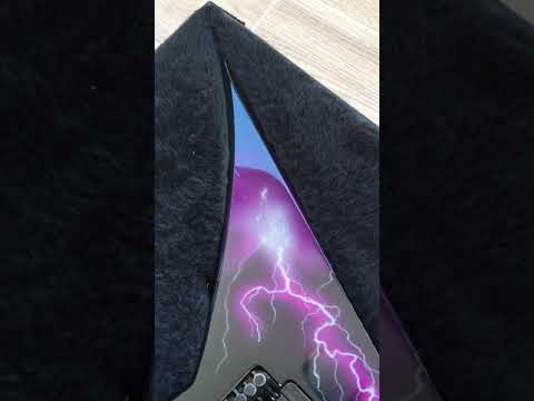 Pink Randy Rhodes Jackson RR1 Randy Rhoads Pink Lightning Sky 90s Black Pink | Reverb