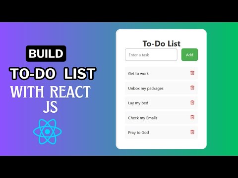 Build this React To-Do List App in 20 minutes | React Todo List App Tutorial