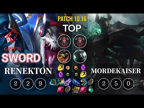 GRF Sword Renekton vs Mordekaiser Top - KR Patch 10.16