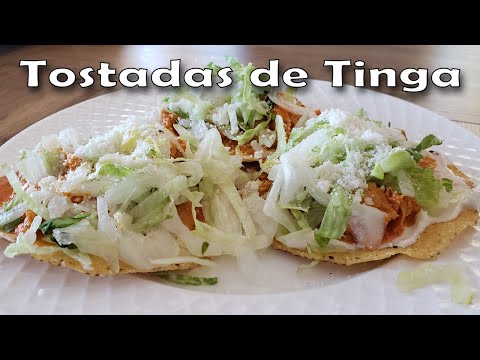 Receta de Como Hacer Tostadas de Tinga (Facil) | Tostadas de Tinga con Salsa Roja | Chicken Tostadas