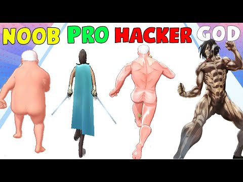 NOOB vs PRO vs HACKER vs GOD in Titan Rush 3D