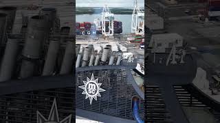 MSC Seascape Exhaust Stacks 🔥 Epic Drone View at PortMiami #cruiselife #cruiseship #nlc