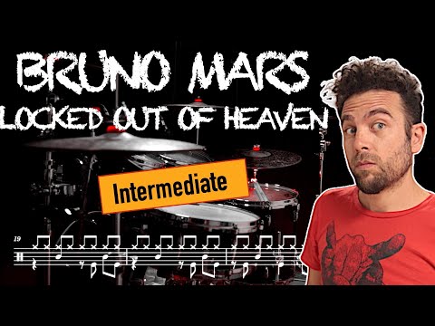 Bruno Mars -Locked Out Of Heaven - Drum Cover (with scrolling drum score)