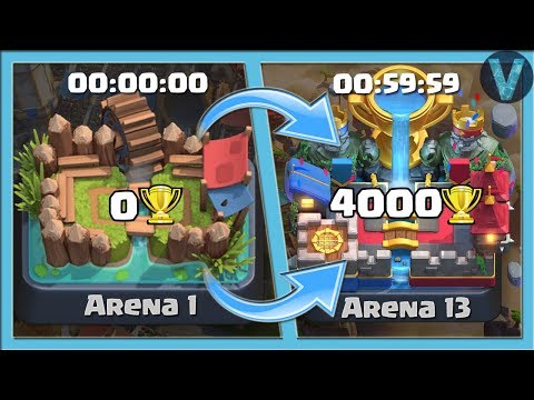 ОТ 0 ДО 4000 КУБКОВ ЗА 60 МИНУТ! САМЫЙ БЫСТРЫЙ ПОДЪЕМ КУБКОВ / CLASH ROYALE