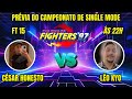 KOF 97 PRÉVIA DO CAMPEONATO DE SINGLE MODE CÉSAR HONESTO X LÉO KYO FT 15 Retrogames