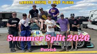 Lemons B.F.E. GP 2026 @ High Plains Raceway - Opening Stint - Pilot: Patrick