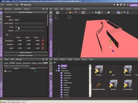Vid 19 - Adjusting the ball bounce and tweaking the chase cam again in ShiVa3D