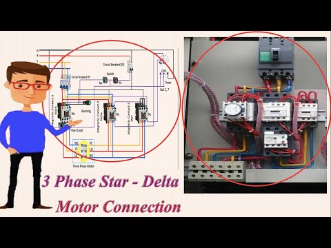 3 Phase Star Delta Motor Wiring Connection | 3 phase motor | 3 phase motor Star Delta