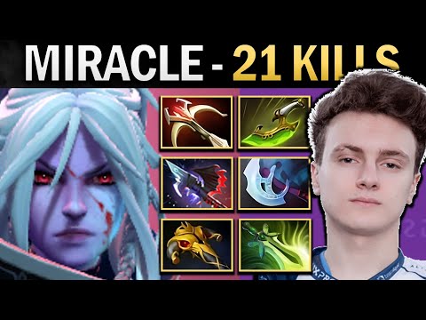 Drow Ranger Dota Gameplay Miracle with Manta and 21 Kills