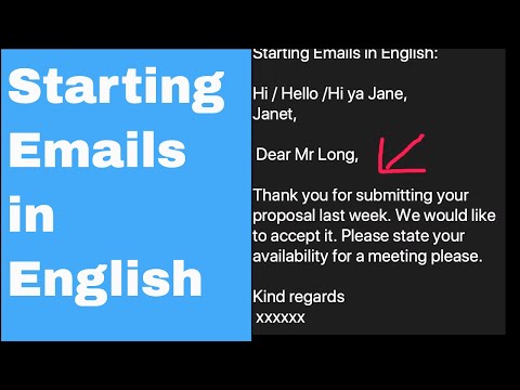 Starting emails in English