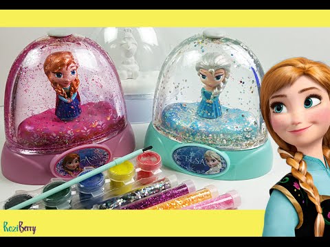DISNEY FROZEN GLITZI GLOBES inspired / Paint your own glitter dome