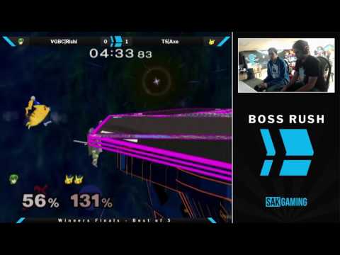 Boss Rush SmashG0D Winners Finals - VGBC|Rishi (Marth) vs TS|Axe (Pikachu)