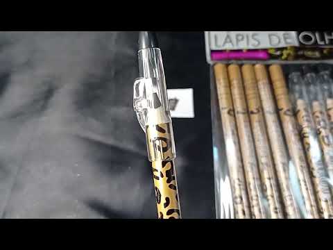 LÁPIS DE OLHO PRETO COM APONTADOR ONÇA BELLA FEMME BOX COM 12 UN