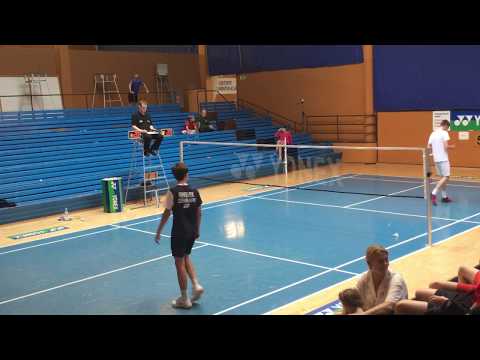 U15 Elite badminton semifinale: Alexander Ringbæk mod Mads Emil Monke del 2/2