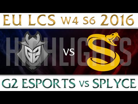 G2 Esports vs Splyce Highlights EU LCS W4D2 2016 Spring S6 G2 vs SPY Week 4